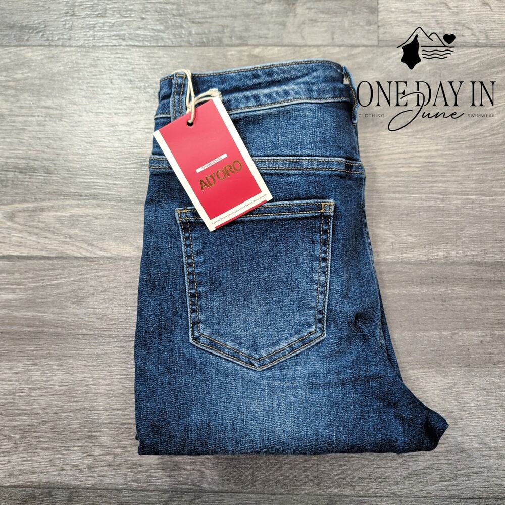 Ad'Oro Skinny Ankle Jeans Size L - Picture 7 of 8